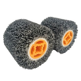 2 PCS Surface Conditioning Drum, 40 Grit Burnishing Wheel, 4.5" Abrasive Drum Cleaner, Abrasive Drawing Wheel Drum for Surface Treatment, Rough Grinding Machining