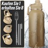 OneTigris Edelstahl Trinkflasche, Wasserflasche 0,9L Hohe Kapazität, Sportflasche mit gute