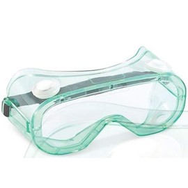 Safety Goggles, ANSI Z87+, Antifog, Light Green Frame (100)