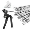 300PCS Cable Ties Kit, 11.8 Inch Heavy Duty Silver Metal