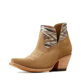 ARIAT Women's Hazel Chimayo Western Boot - Dijon Roughout/Santa Fe Mustard, 8.5 Narrow