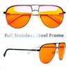 Orange Aviator Blue Light Blocking Glasses for Better Sleep -