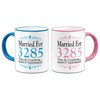Pair of Married for.Days & Counting. Anniversary (9th Pottery) Novelty