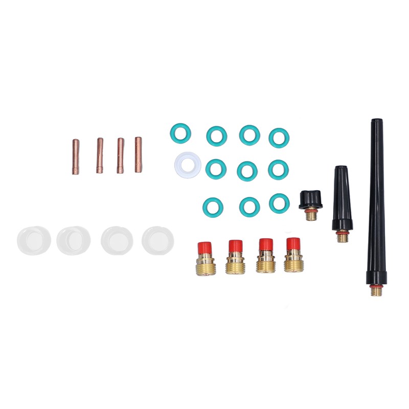 26Pcs TIG Welding Torch Tool Glass Cup Gas Lens Welding