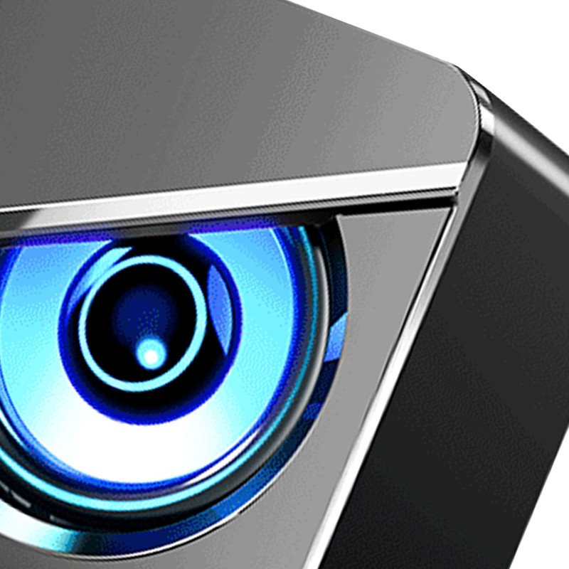 1 Pair Desktop Computer Speaker Multifunction Stylish Strong Bass 4D