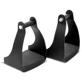 AMKA Stirrups Aluminium Wide Tread Optimal Weight Distribution - Lightweight Endurance Stirrups with Comfort Cushion