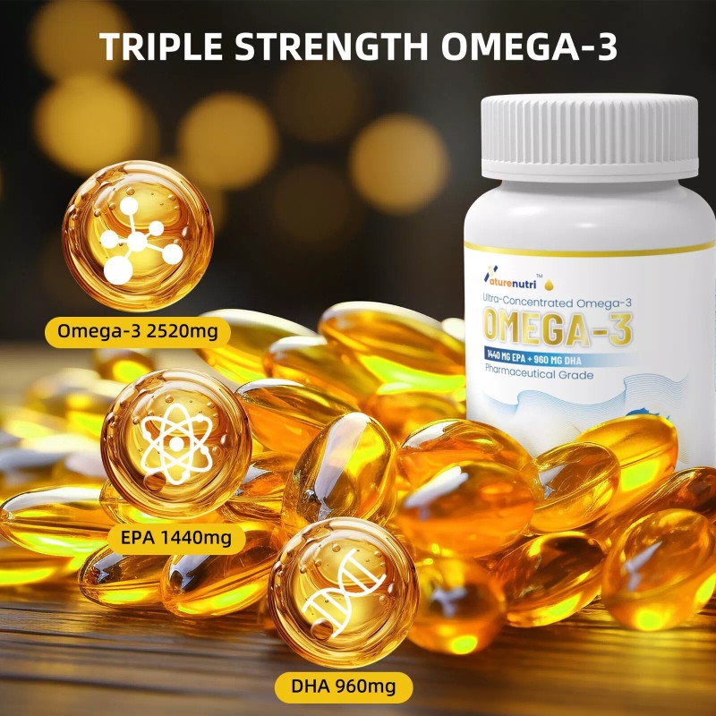 Naturenutri 2 Pack Omega-3 Fish Oil 2400mg (EPA+DHA) - 120