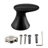 LOWCUS Robe Hook 73835BL, Solid Metal, Matte Black
