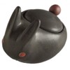 Country Goods Rabbit Pot Black Seasoning Container Condiment Container Sugar