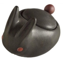 Country Goods Rabbit Pot Black Seasoning Container Condiment Container Sugar Pot Kitchen