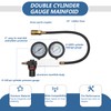 Dual Gauge Leakdown Detector Tool Set Cylinder Leak Down Tester