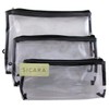 Sicara Clear Cosmetic Bag 3-Piece Bag Set (6 Pack)