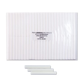 Paper Straws for Alcohol Detector, 0.3 x 2.8 inches (8 x 70 mm), White, Naked Type, Alcohol Checker Inspection Machine