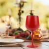 1 PCS 18oz Stainless Steel Matte Wine Glasses Red