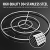 Skyflame 30-Inch Round Stainless Steel Fire Pit Jet Burner Ring,