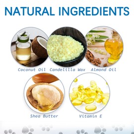 AmiCera Dog Paw Balm, Cat Paw Balm, Nose Paw Balm for Dogs Cats, Paw Balm for Dogs Cracked Pads and Nose, Natural Ingredients, Moisturiser, Softens and Protects Paws, Cream, Lick-Safe, Coconut Oil