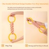 PetJoyHaven Dog Tug Toy - Rubber Rings & Cotton-Linen Rope