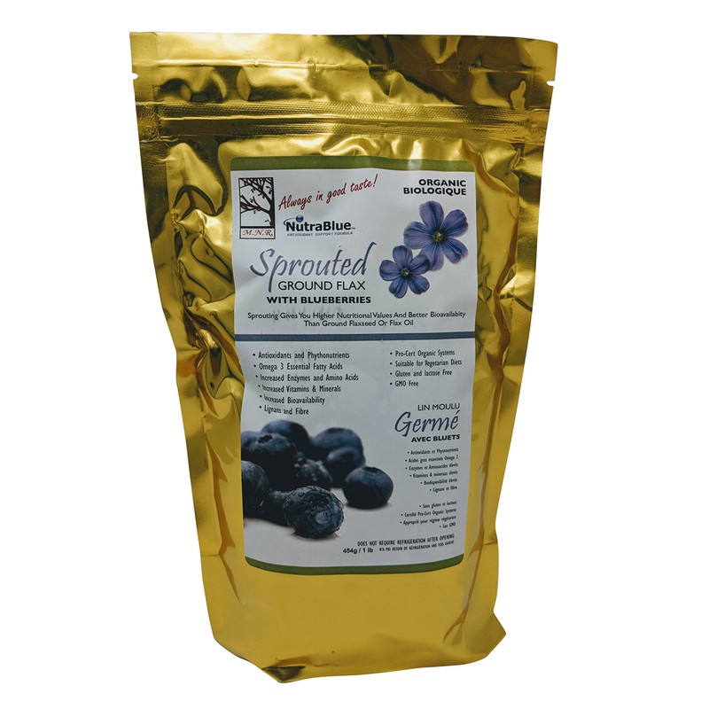 Always In Good Taste! Sprouted Organic Ground Flax with Blueberries