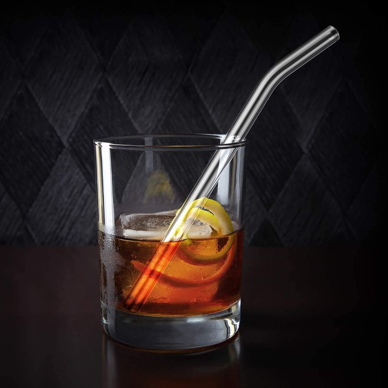 HeykirHome 4-Pack Reusable Glass Straw
