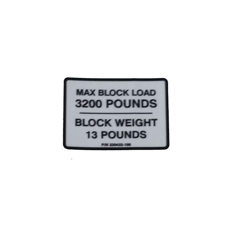 Auto Crane Decal TRVL Blck 2703/3203 A