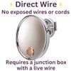 JERDON 9-Inch Euro Lighted Wall Mount Makeup Mirror - Direct