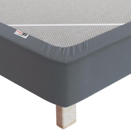 WRAPPYBAG 90 x 190 cm Cotton Bed Cover with Elasticated Straps - Renew and Modernise Your Old Bed - Colour Anthracite - 6 Sizes Available