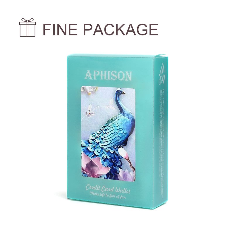 APHISON RFID Credit Card Holder Wallets for Women Leather Zipper