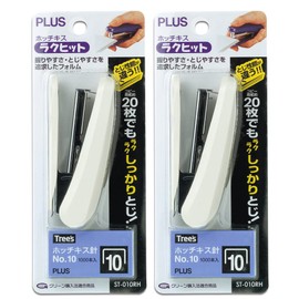Plus Stapler Rakhit White ST-010R WH 2pcs ST-010R WH 30-982 x2