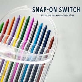 2.0mm Colored Mechanical Pencil Refill Lead Erasable Drawing Pencils Refill Replacement for Adult Children Sketching Coloring Book Stationary (12Pieces Mixed Colors)