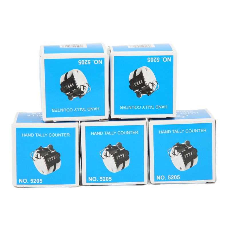 5 Pcs Clicker Counter 4 Digit Metal Case Accurate Hand
