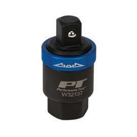Performance Tool W32137 1/2-Inch Drive Ratcheting Breaker Bar Adapter - Converts Breaker Bar or Sliding T-Handle into Ratchet - Reversible Ratcheting Mechanism with Anodized Switch Collar