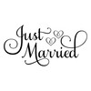 Just Married Car Decal, Wedding Day Car Decor, Just Married