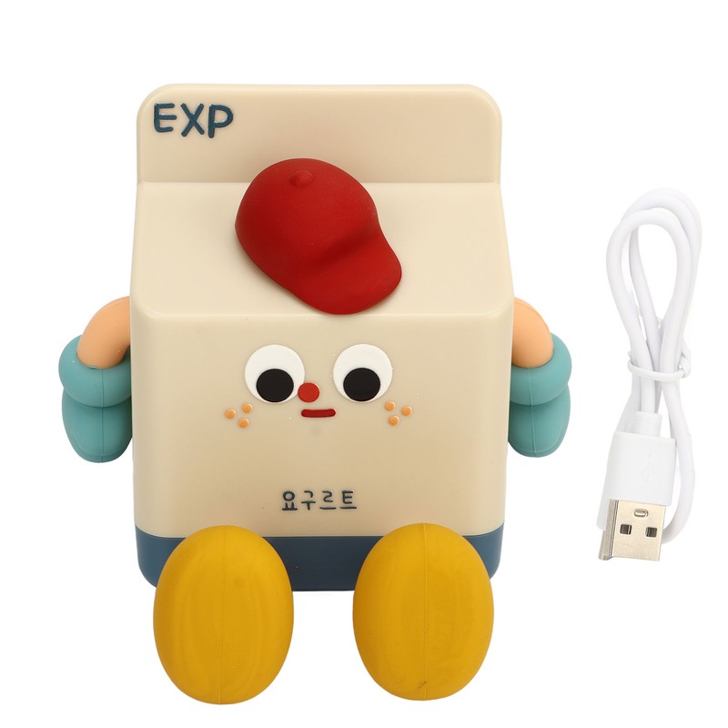 Milk Box Night Lamp Rechargeable LED Night Light Timing Bedside