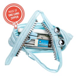 ZIPIT Grillz Large Pencil Case for Kids | Pencil Pouch for School, College and Office | Pencil Bag for Boys & Girls (Blue)