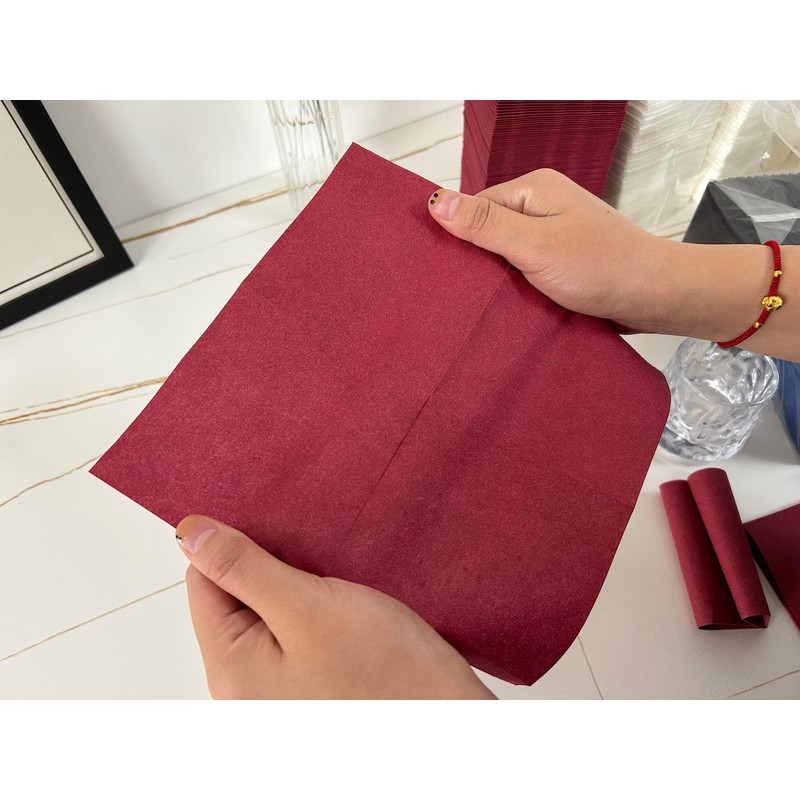 JEBBLAS Cocktail Napkins Disposable Beverage Bar Napkins Black Linen-Like Square