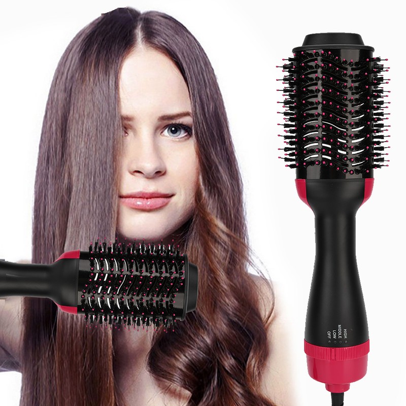 MultiFunctional Hair Dryer Blowing Comb Adjustable Hair Straightening Curler Styling