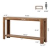 Tribesigns 63 Inch Entryway Console Table, 2-Tier Farmhouse Narrow Sofa