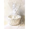 Chattels WHITE SMALL OVAL HAMPER/WHITE DOT PAPER