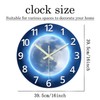 Constantplanet Blue Glow in The Dark Wall Clock for Kids