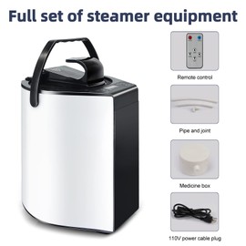 TaTalife Sauna Steamer, Portable Steam Sauna Machine, 3L Stainless Steel Pot Generator, Home SPA Fumigation Steam Machine with Touch Button, Timer Display and Remote Control