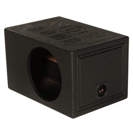 Q Power Single 8-Inch Vented Chamber Subwoofer Box, Side-Ported Design with 1.0 Cubic Foot of Airspace, Solid 3/4-Inch MDF Construction