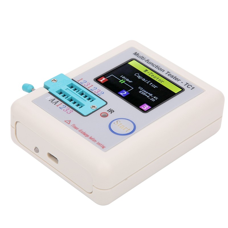 Multifunction Transistor Tester 1.8in TFT Display Screen LCR‑TC1 for Capacitor