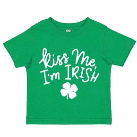 Kiss Me I'm Irish Baby Infant Toddler Tee Shirt (12M, Green 69)