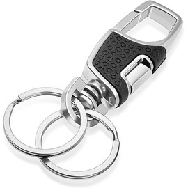 Carabiner Key Holder, For Cars, Motorcycles, Keyring, One Touch, Highly Durable, Stylish, Men's, Black