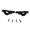 Black Passenger Floorboard Swing Arm Mounts Brackets Harley FLH Touring