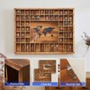 Tristcily Large World Map Shot Glass Display Case 60 Slots