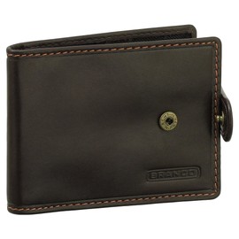 Ledershop24 Leather Credit Card Holder Landscape Format Business Card Holder 12 Compartments Cowhide Various Colours, brown, Modern