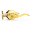 Probrico Interior Door Handle Wave Style Privacy Door Lever Gold