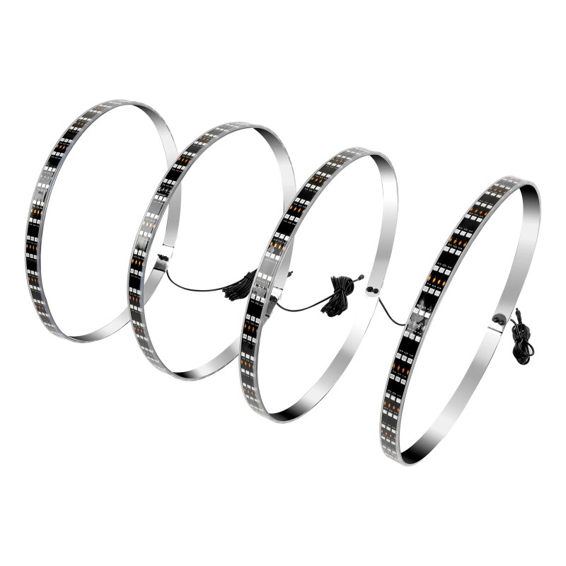 KEEPDSGN 4PCS 15" RGB LED Wheel Ring Lights Chasing Rim