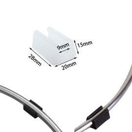 Zaky 10mm Plastic Chair Foot Floor Glides Tubing Caps Cover Protector White Furniture Foot Rectangle Shaped Non-Slip Chair Leg Tip Protectors 15 pcs